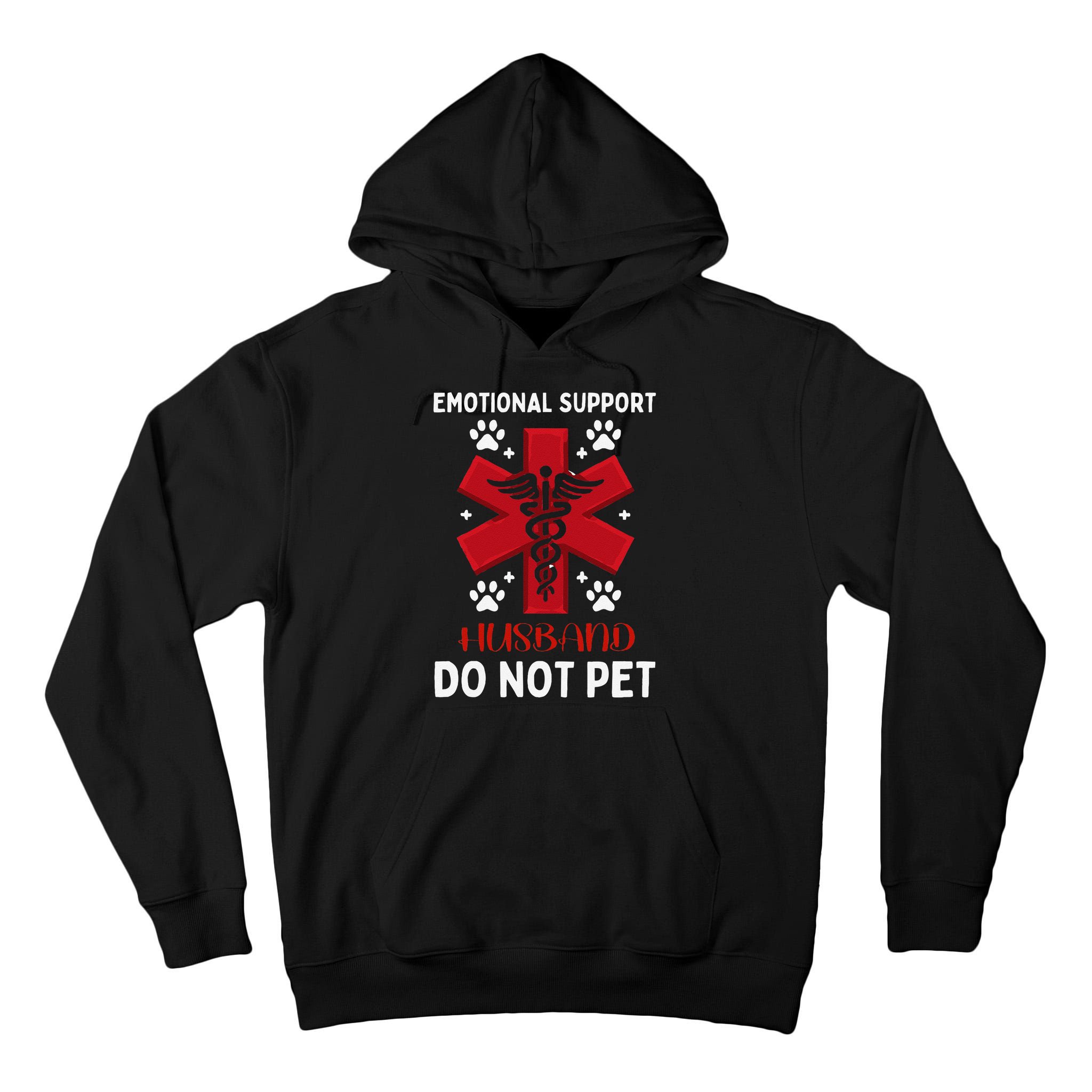 Emotional Support Husband Do Not Pet Tall Hoodie