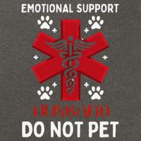 Emotional Support Husband Do Not Pet Cotton Canvas Backpack