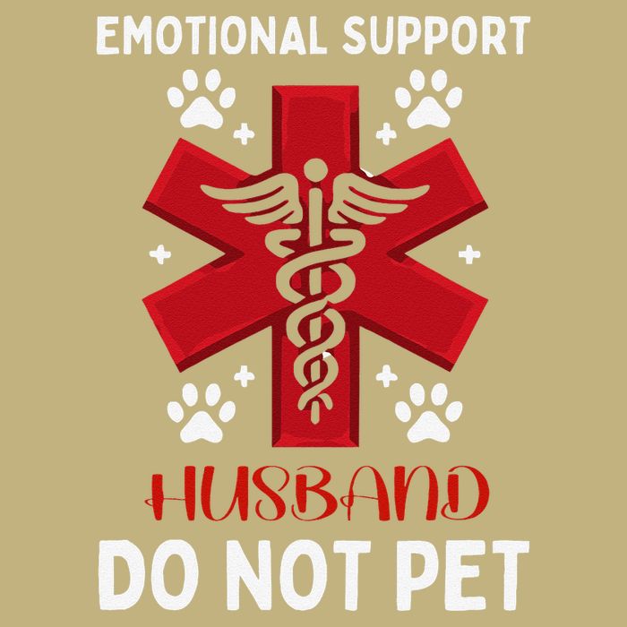 Emotional Support Husband Do Not Pet Cooling Performance Crew T-Shirt