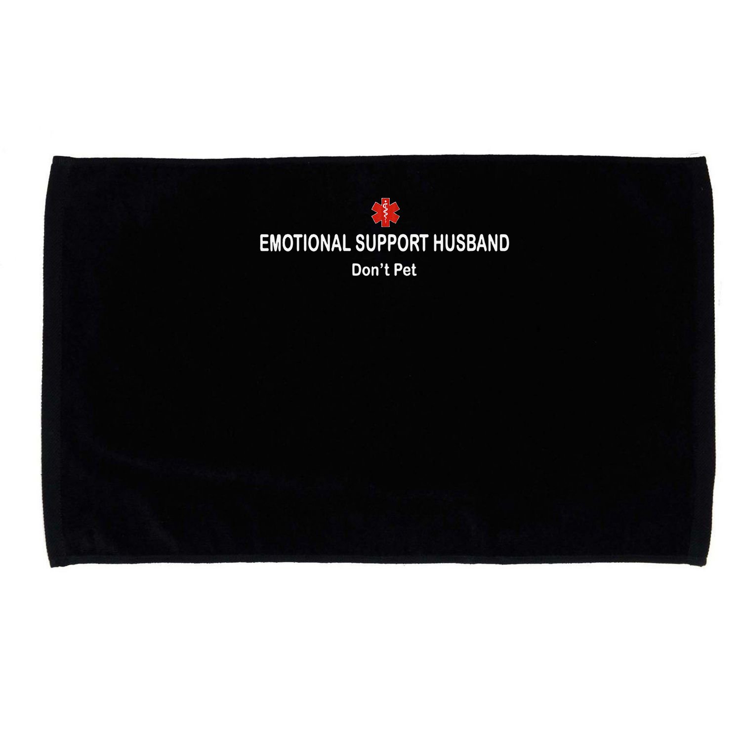 Emotional Support Husband Do Not Pet Microfiber Hand Towel