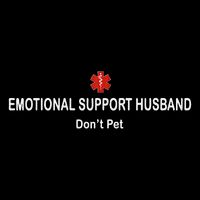 Emotional Support Husband Do Not Pet Cropped Pullover Crew