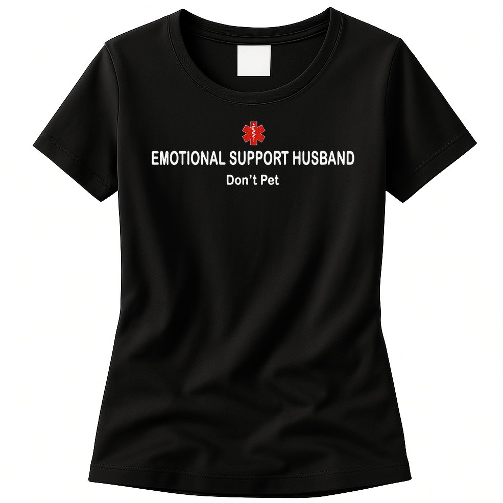 Emotional Support Husband Do Not Pet Womens T-Shirt