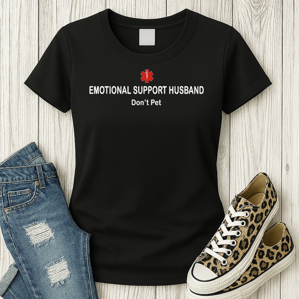 Emotional Support Husband Do Not Pet Womens T-Shirt