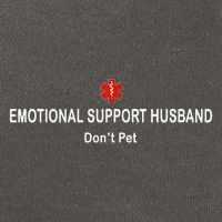 Emotional Support Husband Do Not Pet Cotton Canvas Backpack