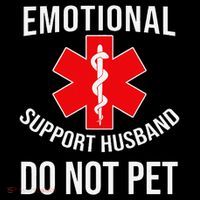 Emotional Support Husband Do Not Pet Funny Flexfit Unipanel Trucker Cap