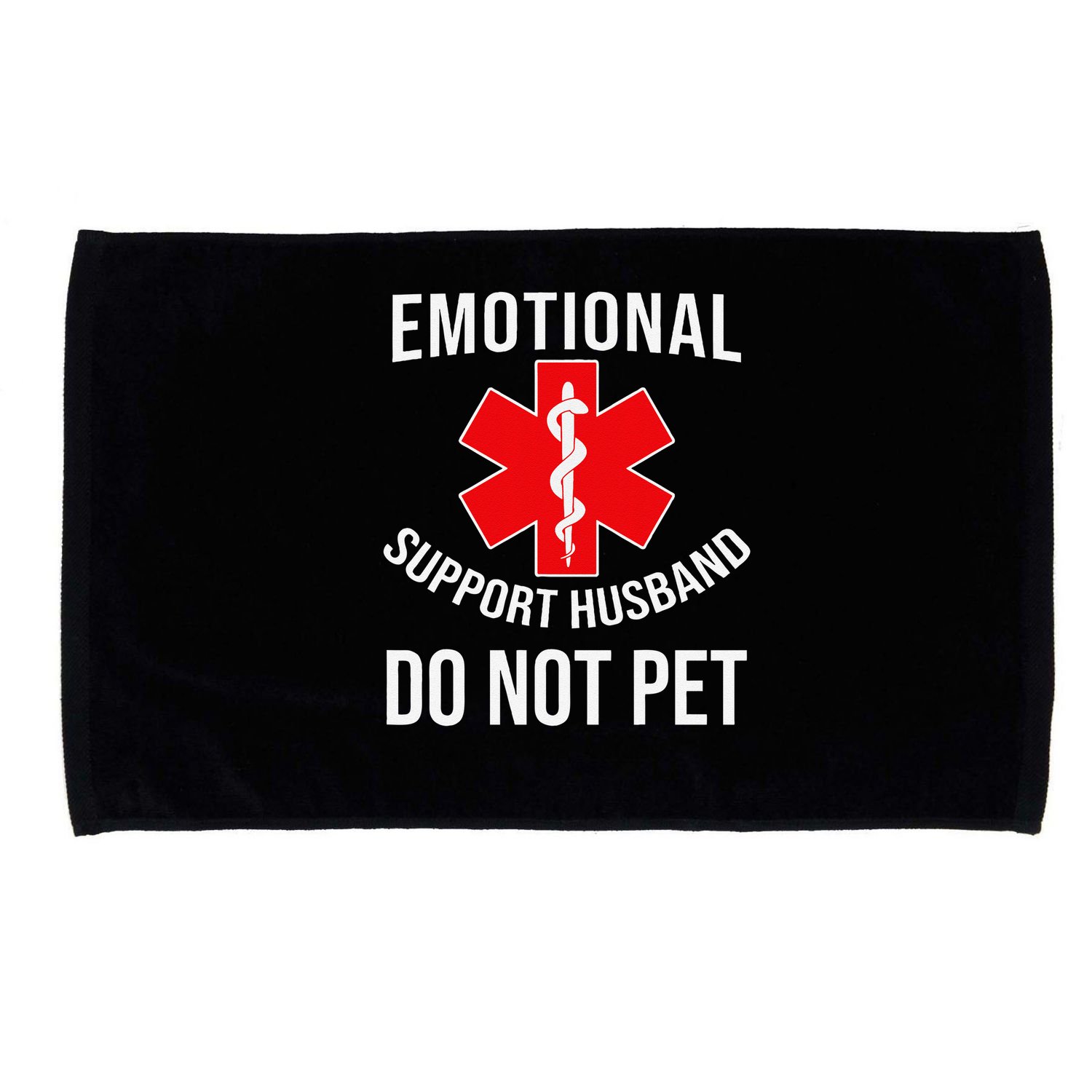 Emotional Support Husband Do Not Pet Funny Microfiber Hand Towel