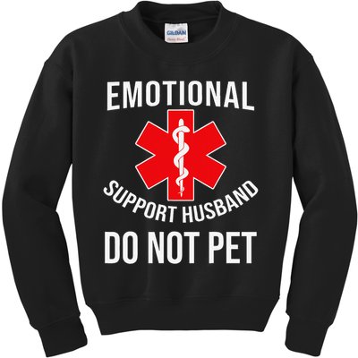Emotional Support Husband Do Not Pet Funny Kids Sweatshirt