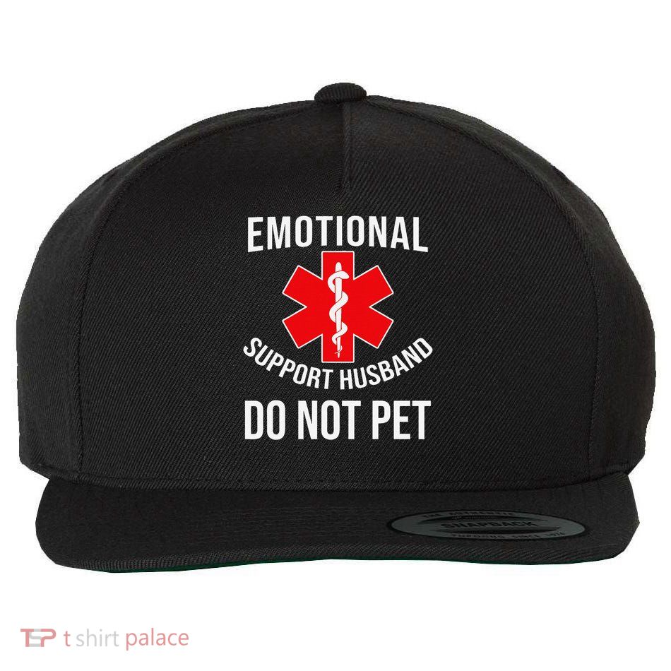 Emotional Support Husband Do Not Pet Funny Wool Snapback Cap