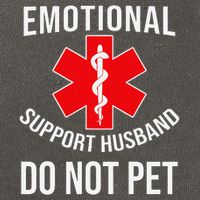 Emotional Support Husband Do Not Pet Funny Cotton Canvas Backpack