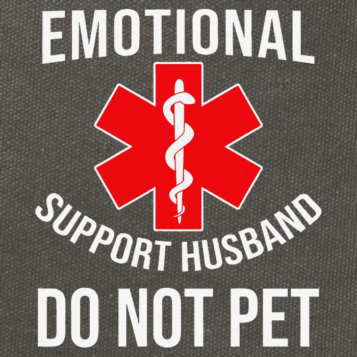 Emotional Support Husband Do Not Pet Funny Cotton Canvas Backpack