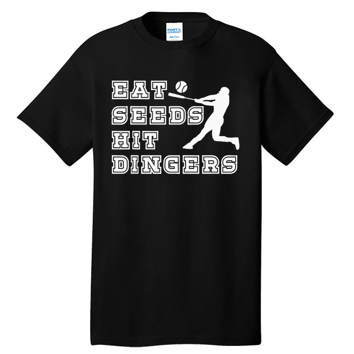 Eat Seeds Hit Dinger Baseball Lover Tall T-Shirt