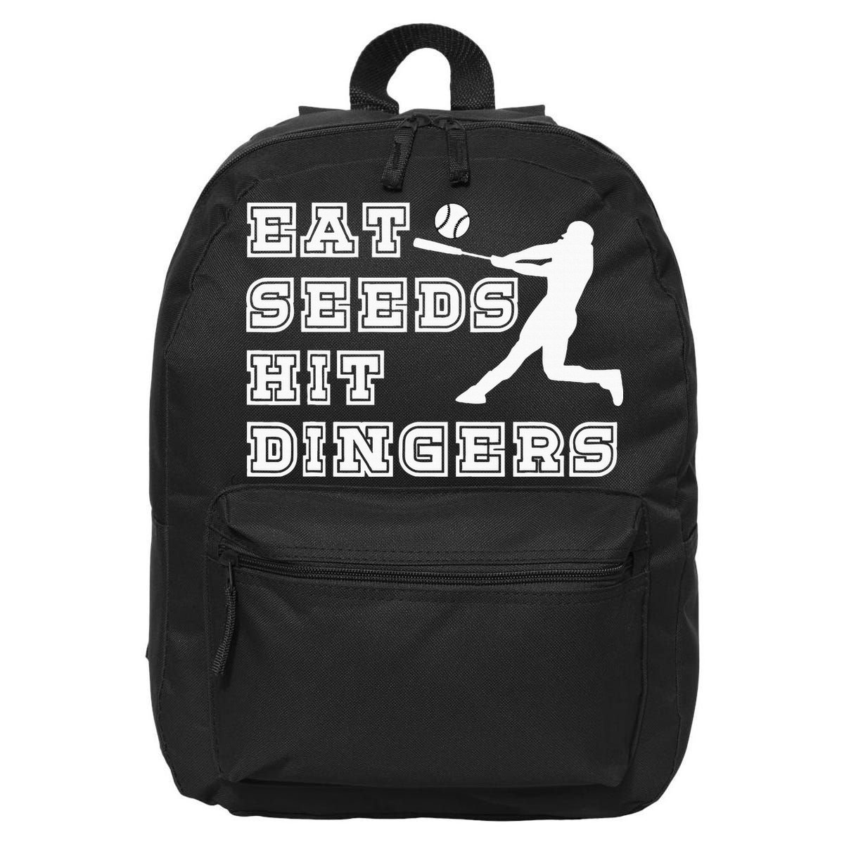 Eat Seeds Hit Dinger Baseball Lover 16 in Basic Backpack