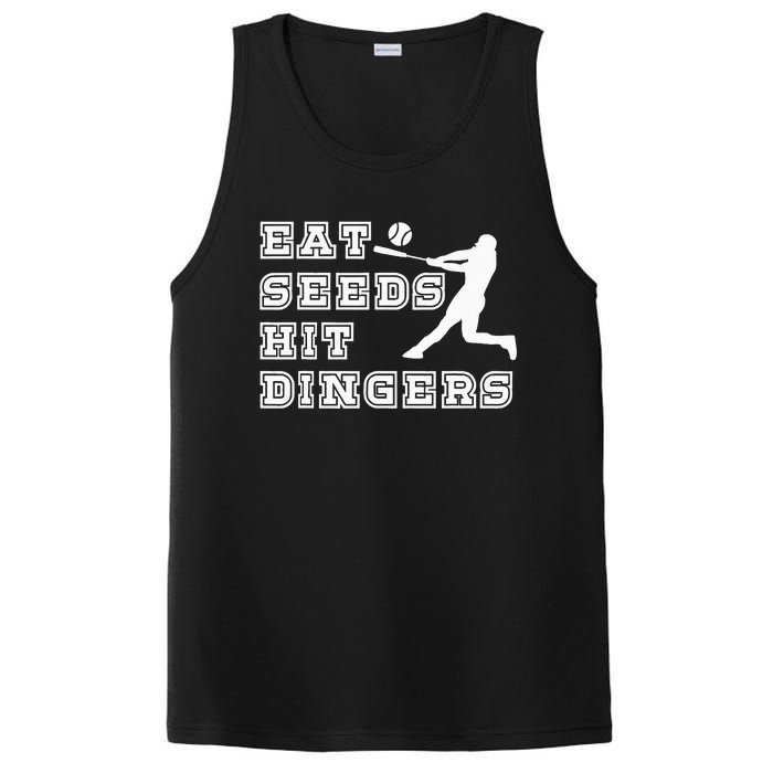 Eat Seeds Hit Dinger Baseball Lover PosiCharge Competitor Tank