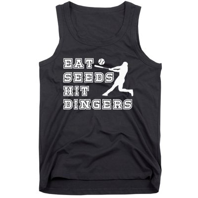 Eat Seeds Hit Dinger Baseball Lover Tank Top