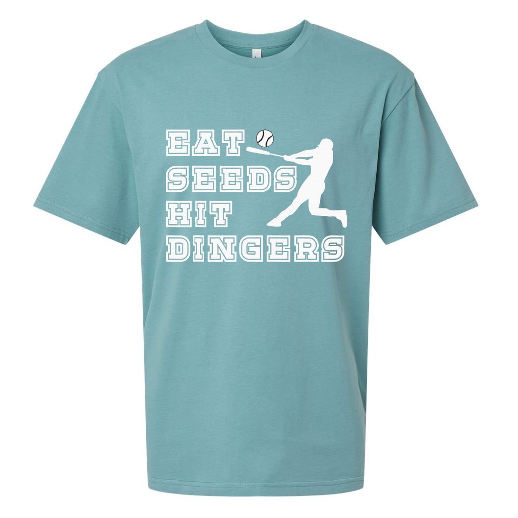 Eat Seeds Hit Dinger Baseball Lover Sueded Cloud Jersey T-Shirt