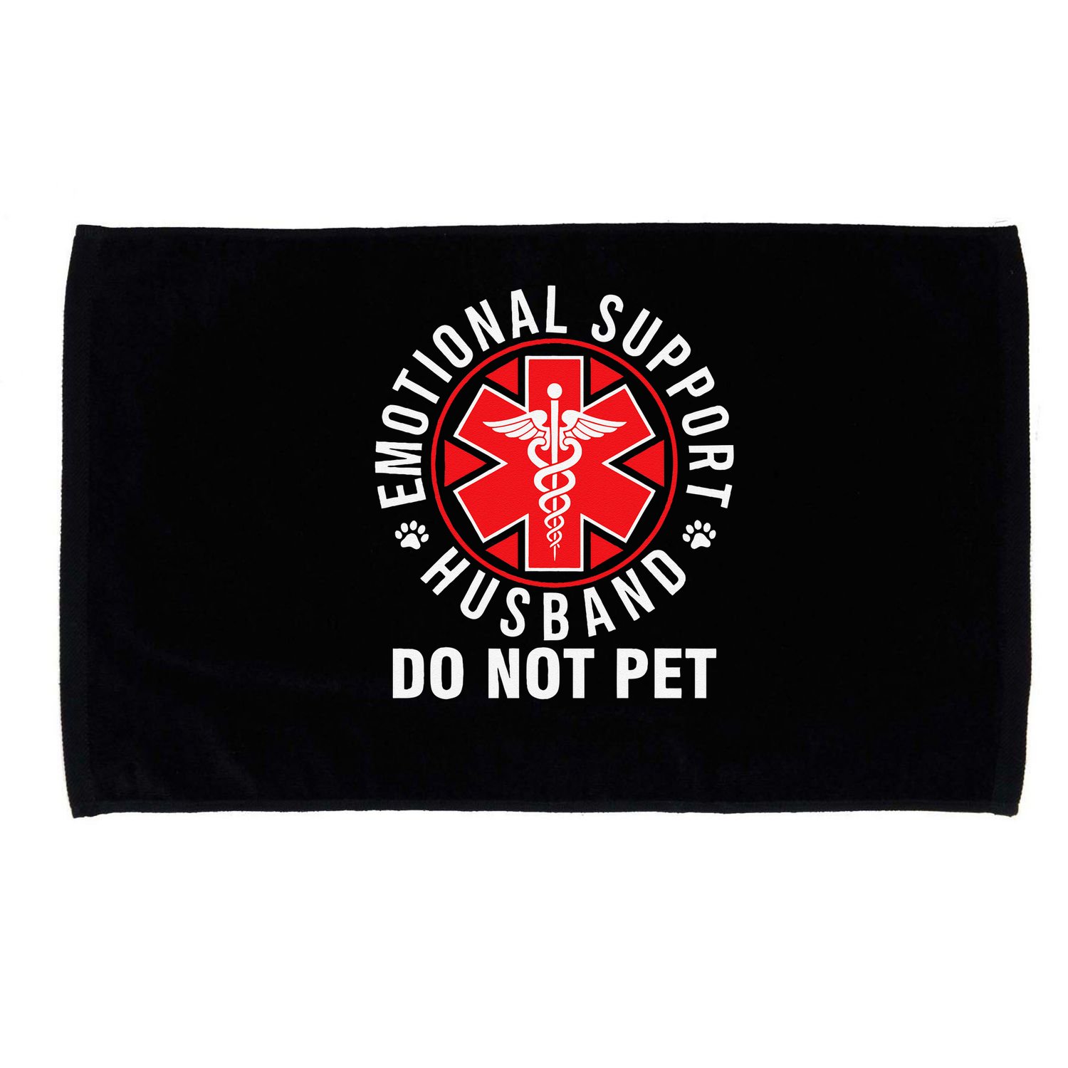 Emotional Support Husband Do Not Pet Funny Quote Sayings Microfiber Hand Towel