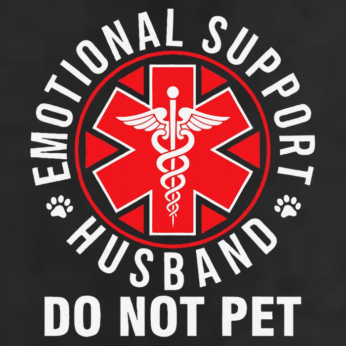 Emotional Support Husband Do Not Pet Funny Quote Sayings Microfiber Hand Towel