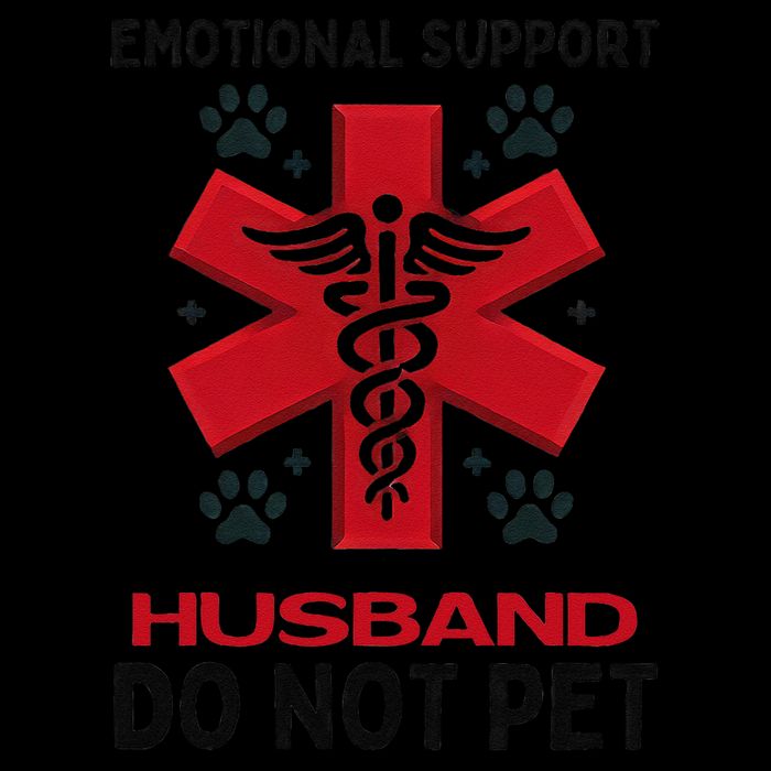 Emotional Support Husband Do Not Pet Flexfit Unipanel Trucker Cap
