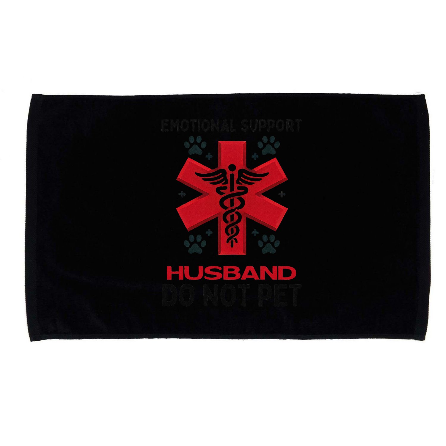 Emotional Support Husband Do Not Pet Microfiber Hand Towel