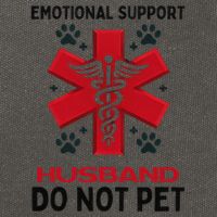 Emotional Support Husband Do Not Pet Cotton Canvas Backpack