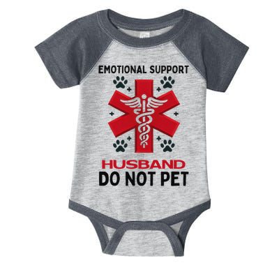 Emotional Support Husband Do Not Pet Infant Baby Jersey Bodysuit