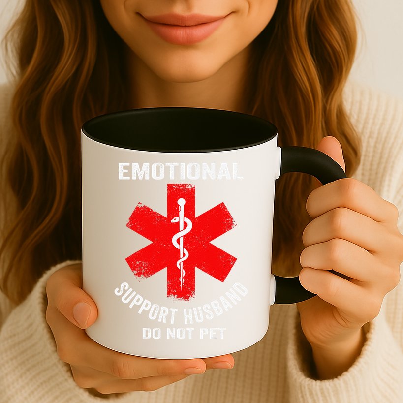 Emotional Support Husband Do Not Pet Mug