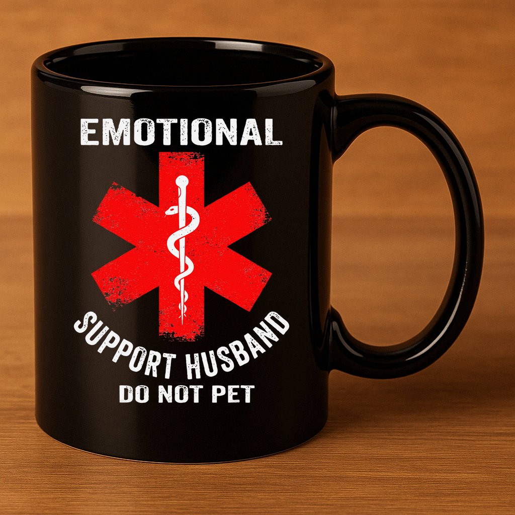 Emotional Support Husband Do Not Pet 11oz C Handle Ceramic Mug