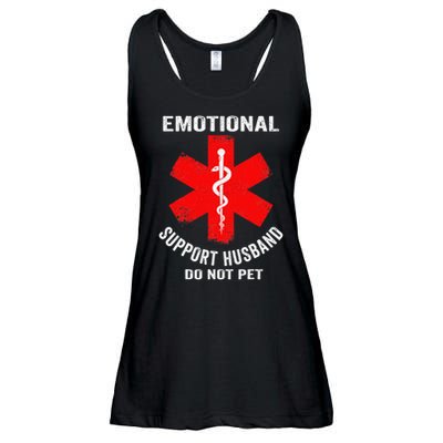 Emotional Support Husband Do Not Pet Ladies Essential Flowy Tank