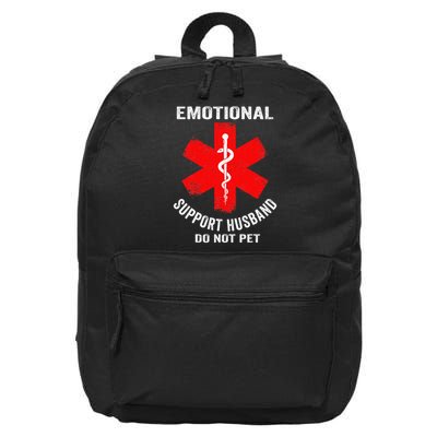 Emotional Support Husband Do Not Pet 16 in Basic Backpack