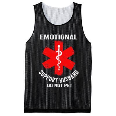 Emotional Support Husband Do Not Pet Mesh Reversible Basketball Jersey Tank