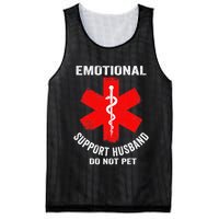 Emotional Support Husband Do Not Pet Mesh Reversible Basketball Jersey Tank