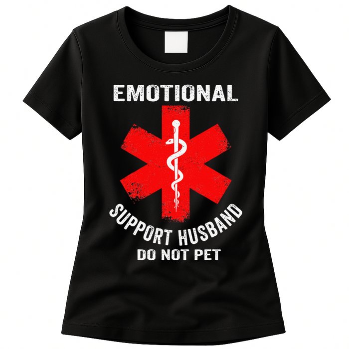 Emotional Support Husband Do Not Pet Womens T-Shirt