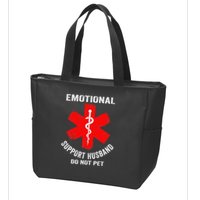 Emotional Support Husband Do Not Pet Zip Tote Bag