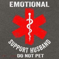 Emotional Support Husband Do Not Pet Cotton Canvas Backpack