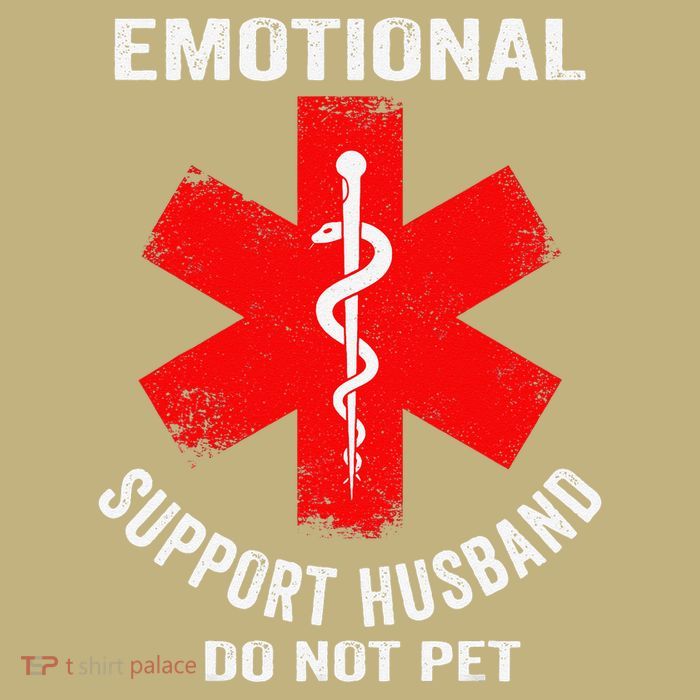 Emotional Support Husband Do Not Pet Button