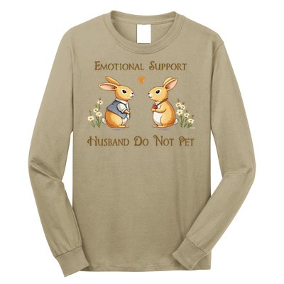 Emotional Support Husband Do Not Pet Husband Quotes For Him Long Sleeve Shirt