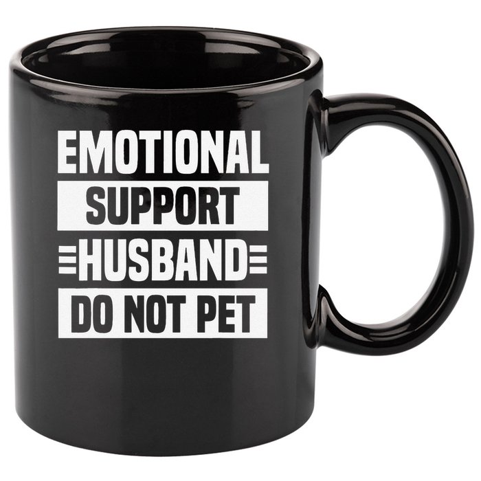 Emotional Support Husband Do Not Pet 11oz C Handle Ceramic Mug