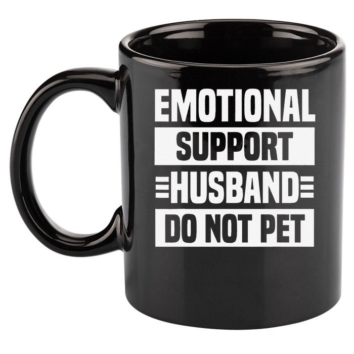 Emotional Support Husband Do Not Pet 11oz C Handle Ceramic Mug