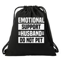 Emotional Support Husband Do Not Pet Drawstring Bag