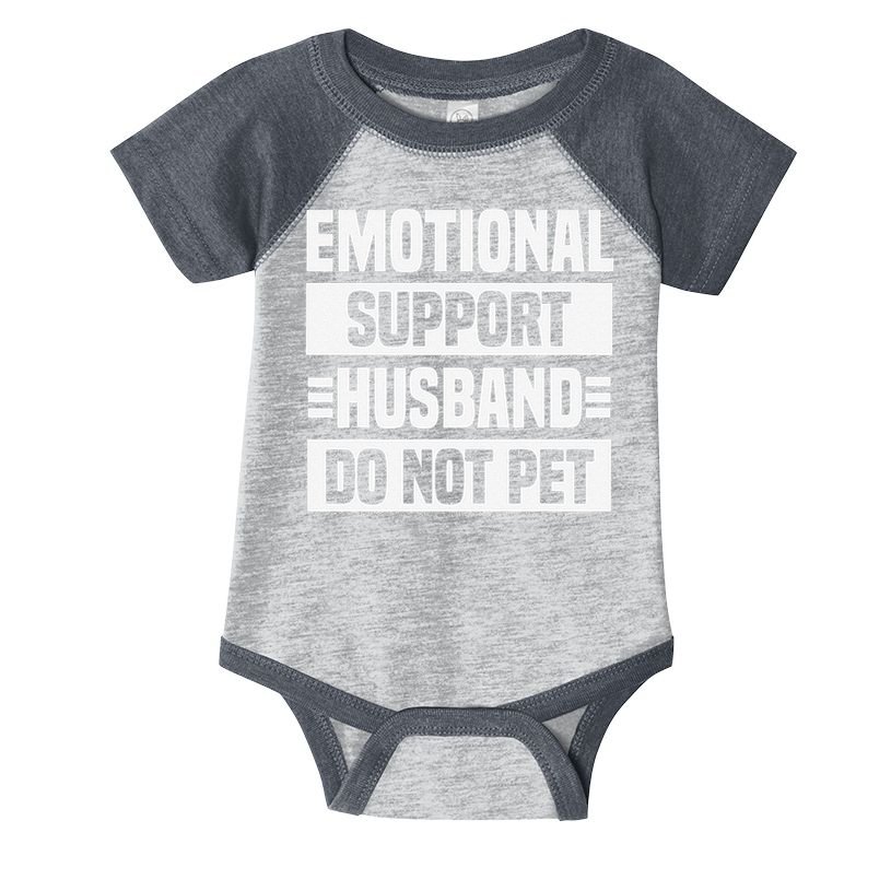 Emotional Support Husband Do Not Pet Infant Baby Jersey Bodysuit
