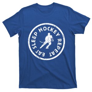 Eat Sleep Hockey Repeat Player Athlete Motivation Team Gift T-Shirt