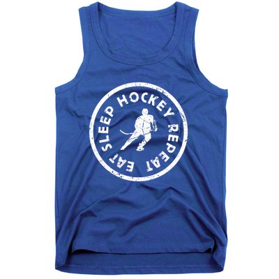 Eat Sleep Hockey Repeat Player Athlete Motivation Team Gift Tank Top