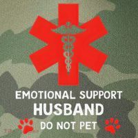 Emotional Support Husband Do Not Pet Legacy Tie Dye Trucker Hat