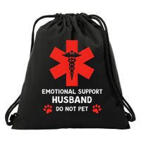 Emotional Support Husband Do Not Pet Drawstring Bag