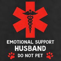 Emotional Support Husband Do Not Pet Microfiber Hand Towel