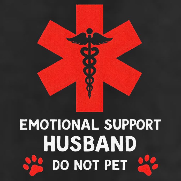 Emotional Support Husband Do Not Pet Microfiber Hand Towel