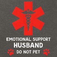 Emotional Support Husband Do Not Pet Cotton Canvas Backpack