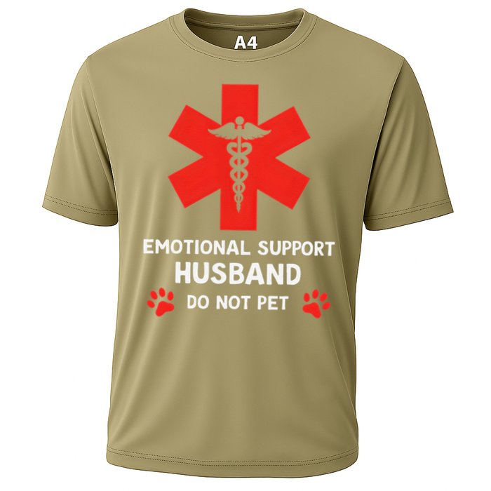 Emotional Support Husband Do Not Pet Cooling Performance Crew T-Shirt