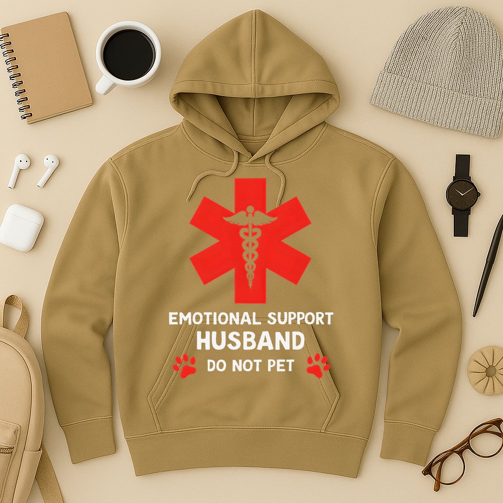 Emotional Support Husband Do Not Pet Hoodie