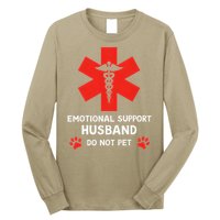 Emotional Support Husband Do Not Pet Long Sleeve Shirt